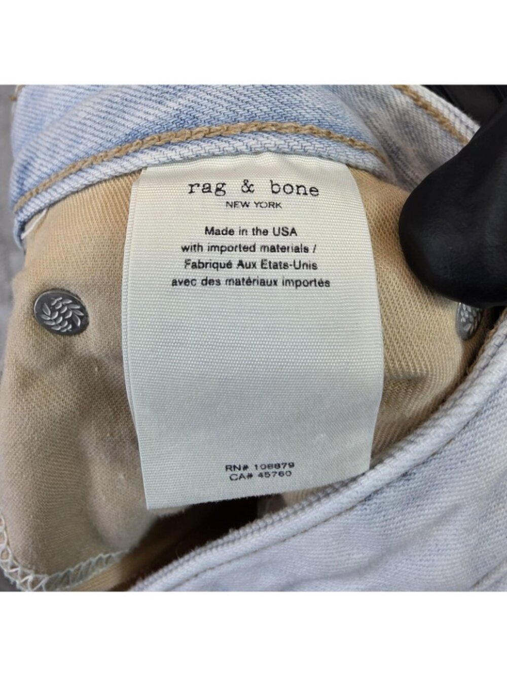 Rag & Bone Shorts Womens 28 Blue Acid Wash Dre Low Rise Denim Cutoff Frayed Hem - Picture 6 of 12